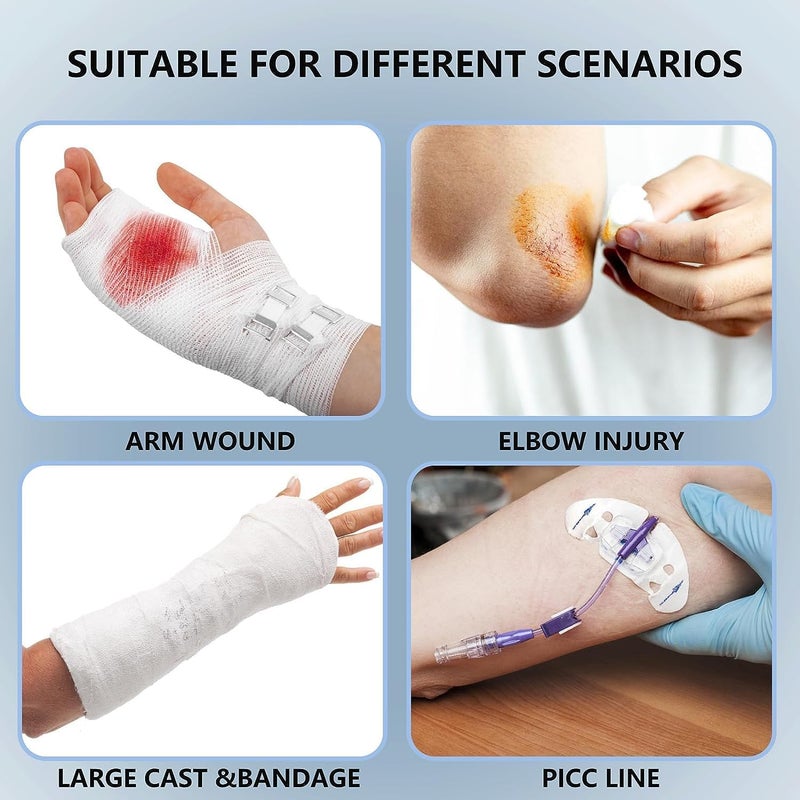 Divvsck Waterproof Full Arm Cast Covers for Shower Kids - Available in 3 Sizes|Reusable Child Long Arm Cast Sleeve Bag Covers- Watertight Protection forWounded Elbow Wrist Hand Finger Forearm (Size:S) - Image 5